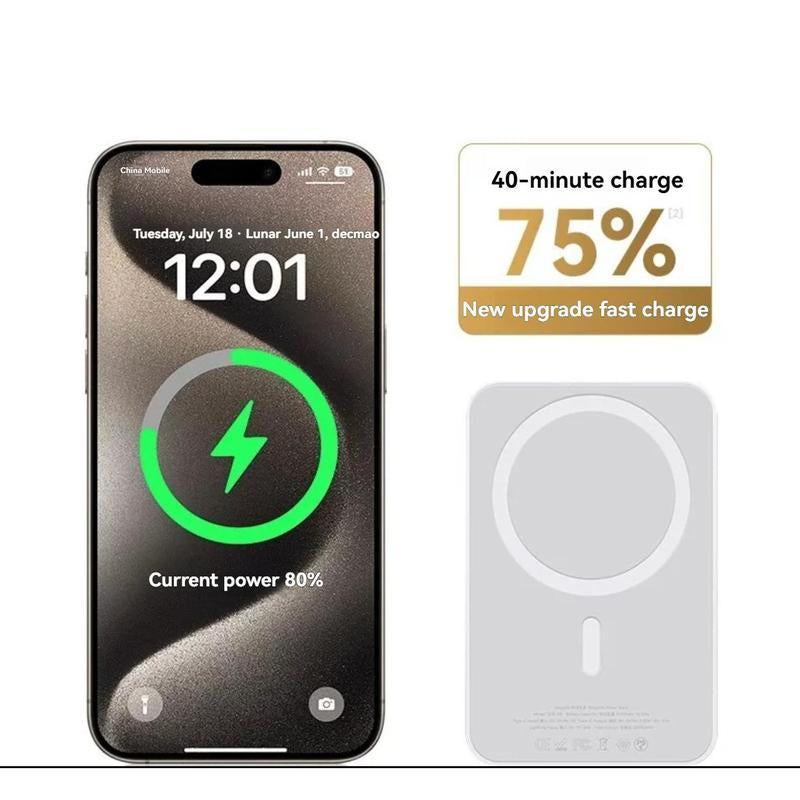 10Kmah Magsafe Wireless Magnetic Power Bank Portable Charger for Apple Watch-Airpods 22.5W PD Fast Charging for Iphone 15/14/13/Pro/Mini/Pro Max Battery Pack Quick Charger for Old Phone Travel Gift