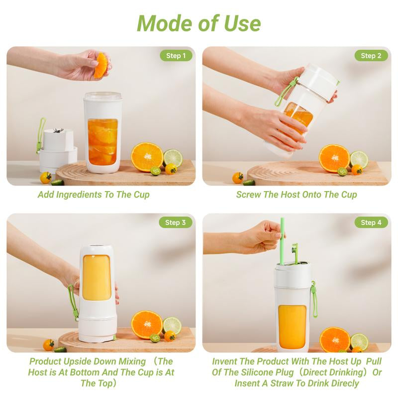ZHENMI Portable Blender, Personal Size Blender for Shakes and Smoothies with Ultra Sharp Blades, Mini Blender USB Rechargeable Magnetic for Travel/Picnic/Office/Gym
