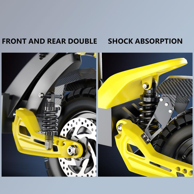 BEE 1500W Foldable E-Scooter: 31MPH Max, 40Mi Range, 11'' Off-Road Tires | Commuter Scooter for Adults & Teens Ebike