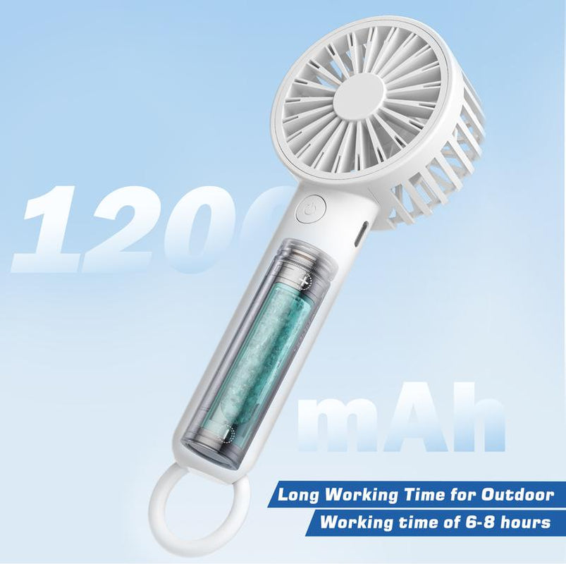 Mini Portable Fan, Small and Powerful, Cute Design 3 Speed Personal Handheld and Desktop, Lightweight USB Rechargeable for Makeup Stylish Girl Women Travel Indoor Outdoor