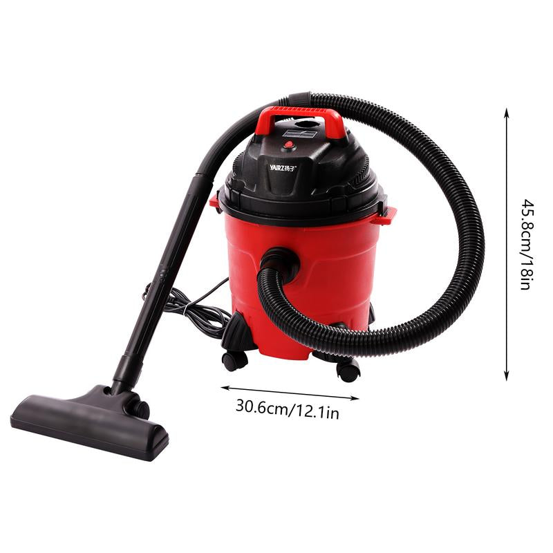 Wet/Dry Vacuum Cleaner, 1000W, 15L Capacity, HEPA Filter, Red, for Home & Garage