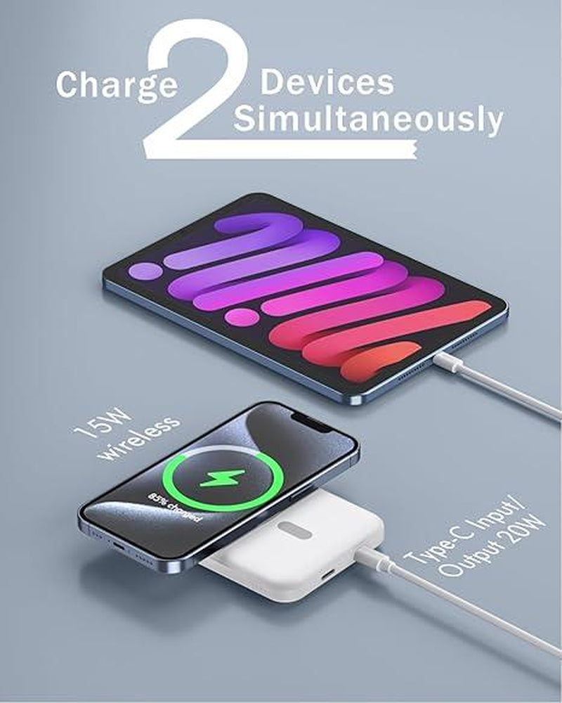 10Kmah Magsafe Wireless Magnetic Power Bank Portable Charger for Apple Watch-Airpods 22.5W PD Fast Charging for Iphone 15/14/13/Pro/Mini/Pro Max Battery Pack Quick Charger for Old Phone Travel Gift