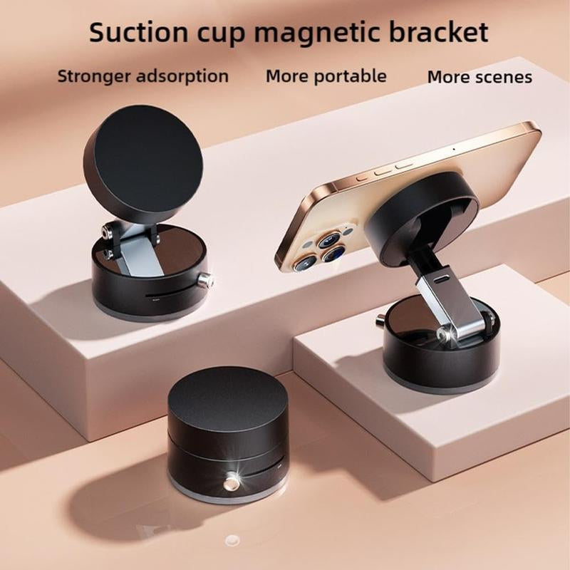 Magnetic Car Mount, 2025 New Vacuum Magnetic Phone Holder, Rotating Hands-Free Magnetic Phone Holder, Strong Suction Suitable for Car Mirrors and All Smooth Surfaces