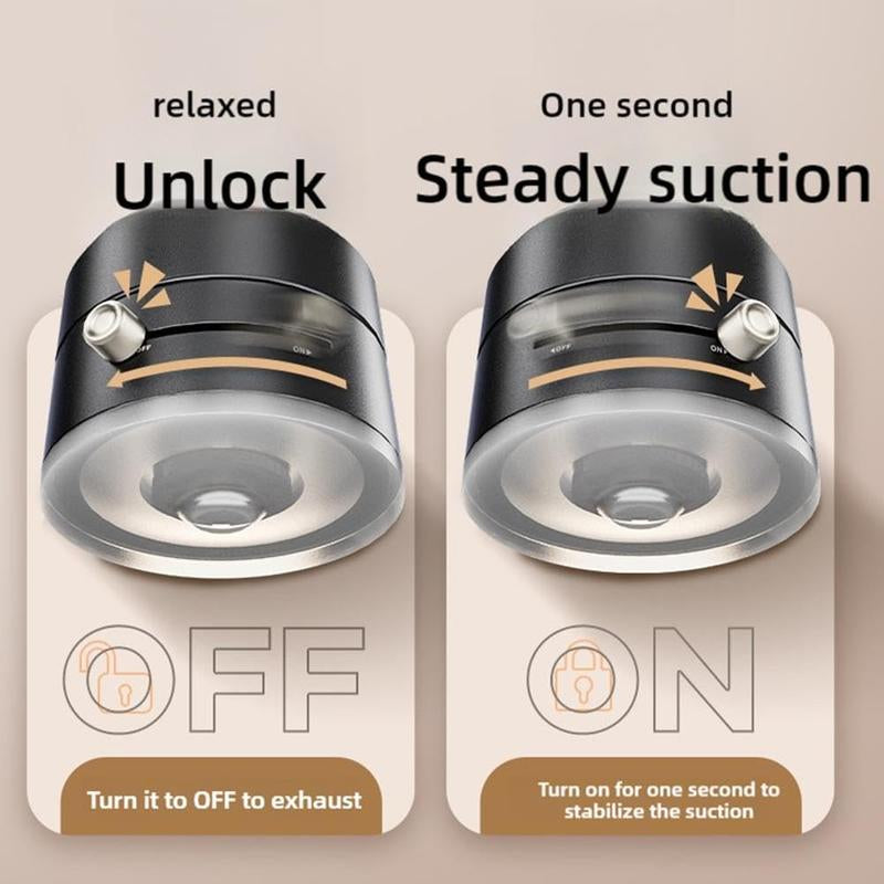 Magnetic Car Mount, 2025 New Vacuum Magnetic Phone Holder, Rotating Hands-Free Magnetic Phone Holder, Strong Suction Suitable for Car Mirrors and All Smooth Surfaces
