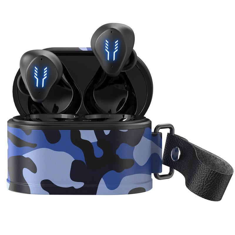 Mini Bluetooth Portable True Wireless Earbuds Modern Camo Audio Game Earphones Charging Case