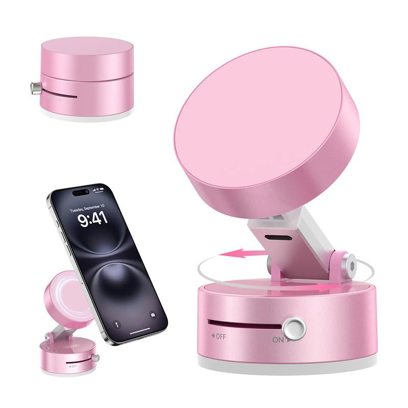 【Mother'S Day Gift】Vacuum Magnetic Suction Phone Holder,Upgraded 360° Adjustable Suction Cup Car Phone Mount,Hands-Free Cell Phone Holder for Car/Gym/Mirror/Smooth Surface,Compatible with Iphone 16/15/14/13/12 Series