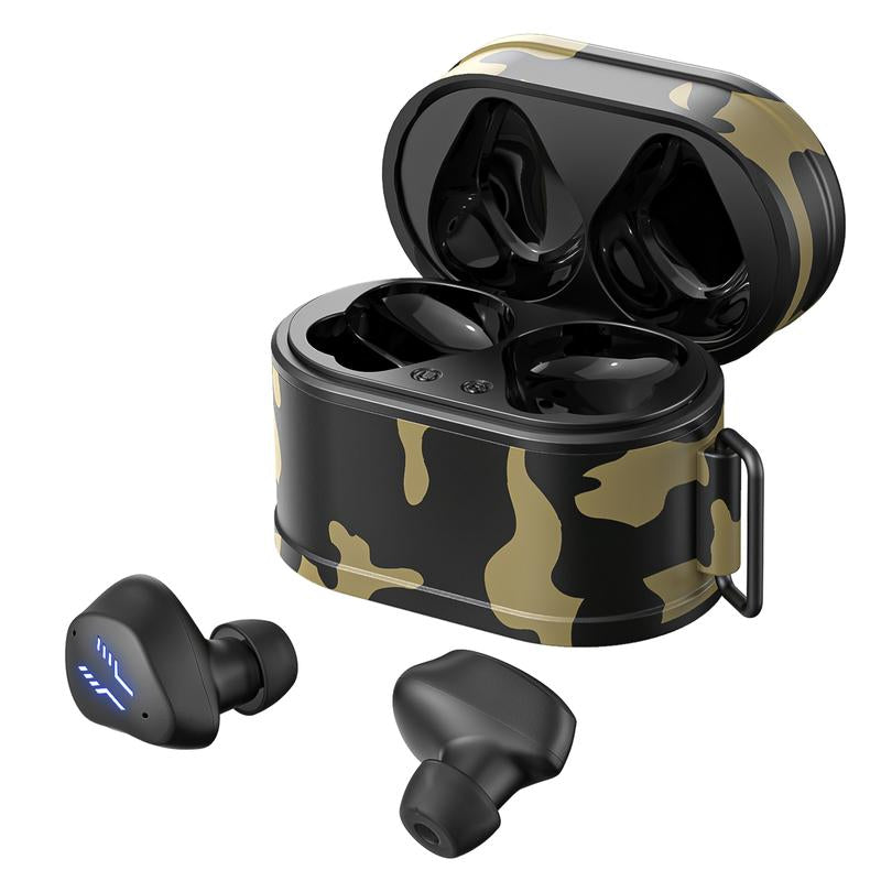 Mini Bluetooth Portable True Wireless Earbuds Modern Camo Audio Game Earphones Charging Case