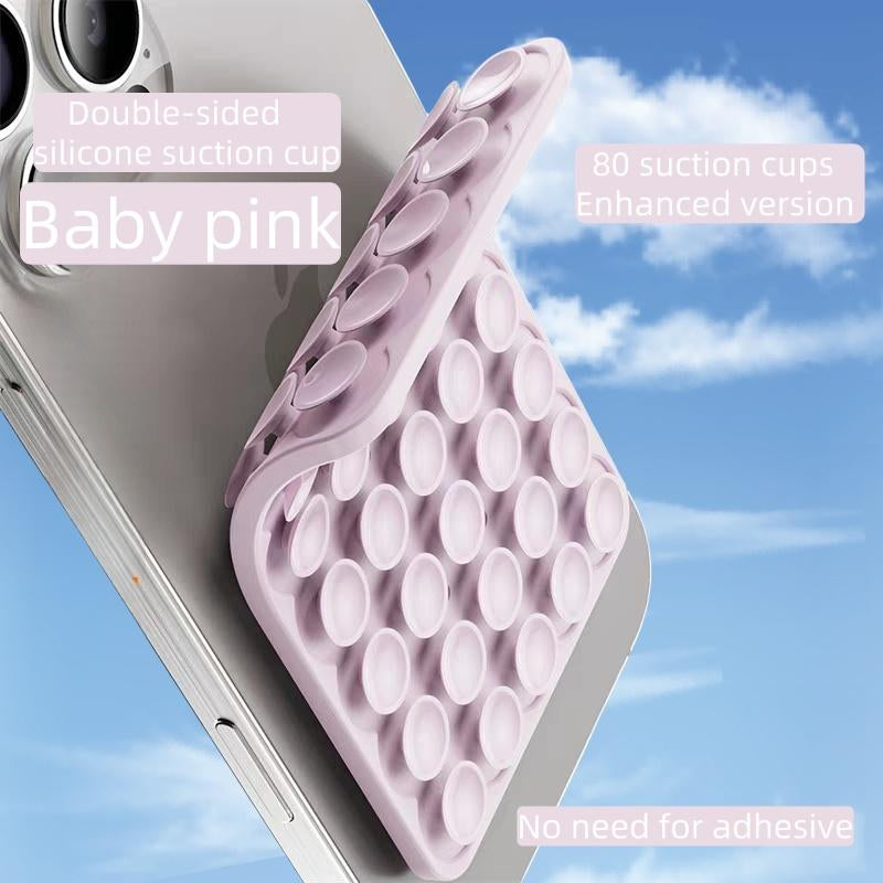 Silicone Suction Cup Phone Case Mount,80 Silicone Suction Cup Holders， 1 Count Double Sided Phone Holder Mount, Hands-Free Strong Grip Holder for Selfies and Videos, Phone Accessories Cellphone Smartphone