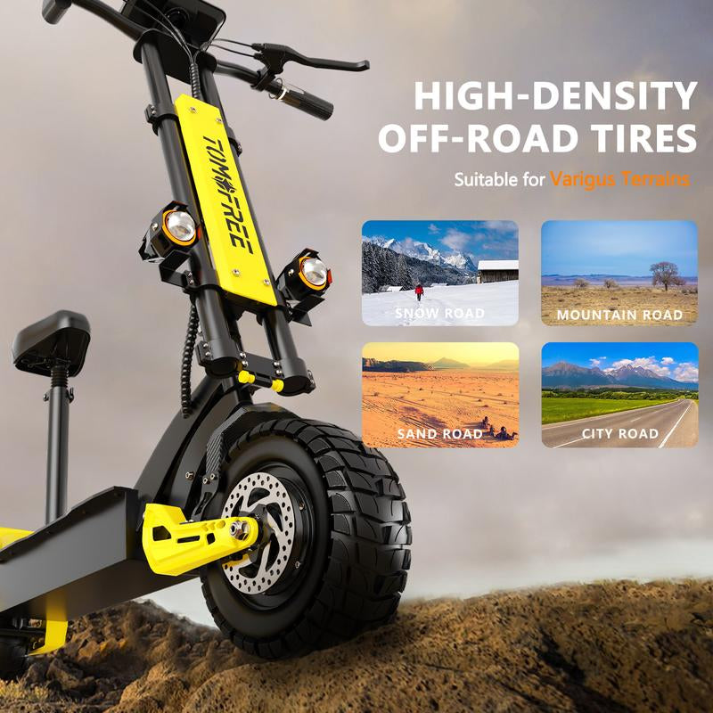 BEE 1500W Foldable E-Scooter: 31MPH Max, 40Mi Range, 11'' Off-Road Tires | Commuter Scooter for Adults & Teens Ebike