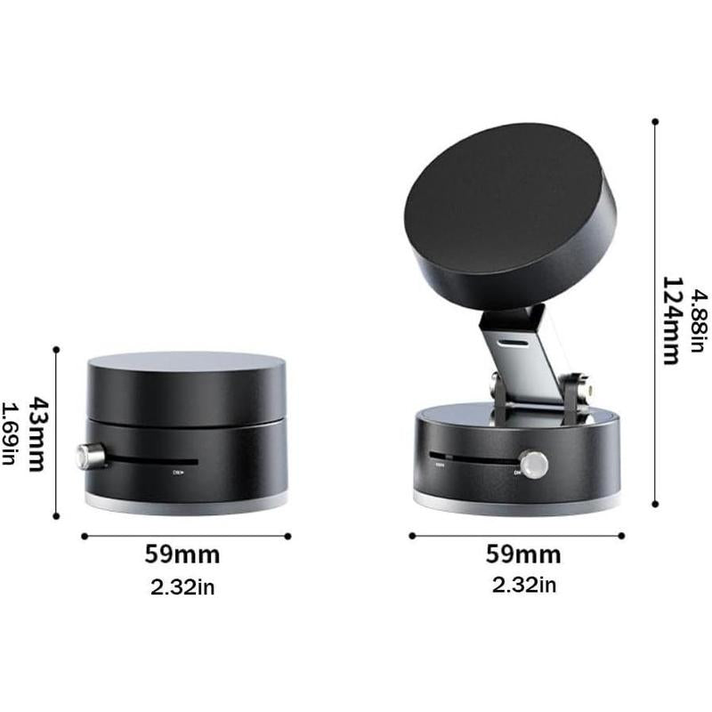 Magnetic Car Mount, 2025 New Vacuum Magnetic Phone Holder, Rotating Hands-Free Magnetic Phone Holder, Strong Suction Suitable for Car Mirrors and All Smooth Surfaces