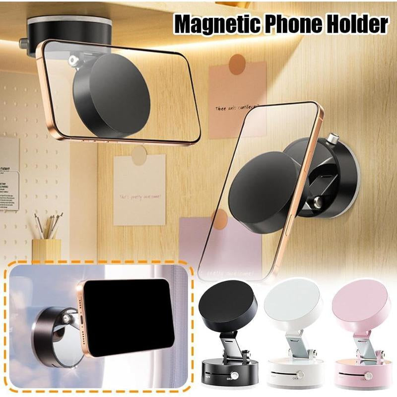 Magnetic Car Mount, 2025 New Vacuum Magnetic Phone Holder, Rotating Hands-Free Magnetic Phone Holder, Strong Suction Suitable for Car Mirrors and All Smooth Surfaces